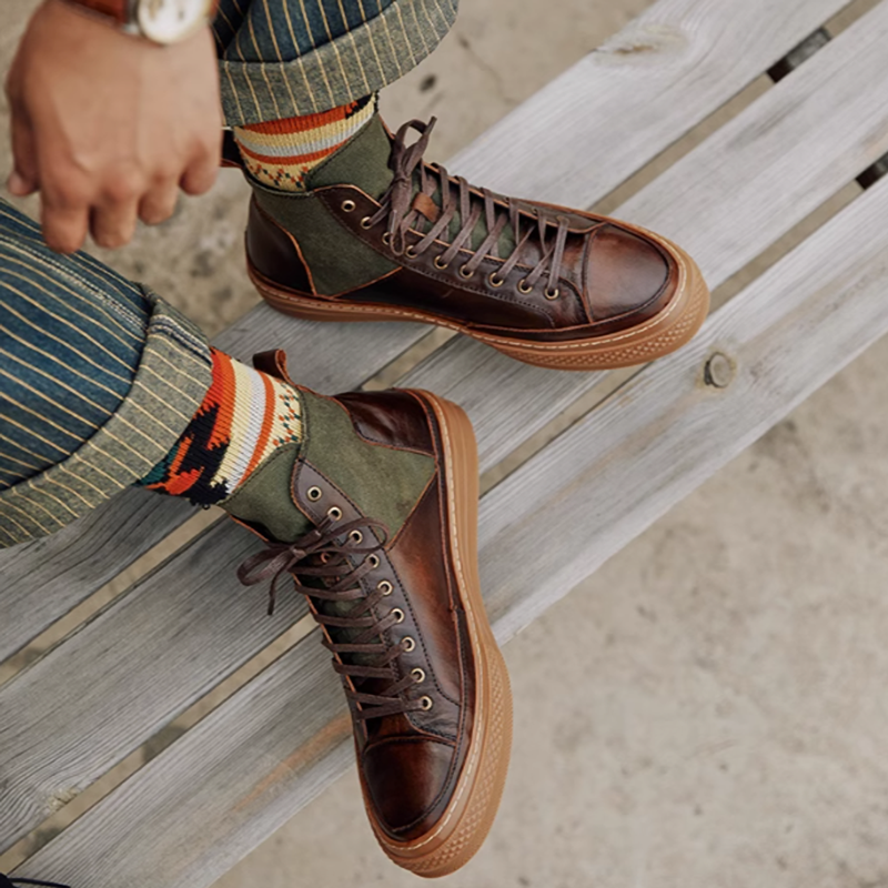 High cut vintage Sneakers V0119
