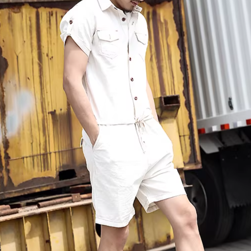 Summer Slim Fit Printed Jumpsuit V0618