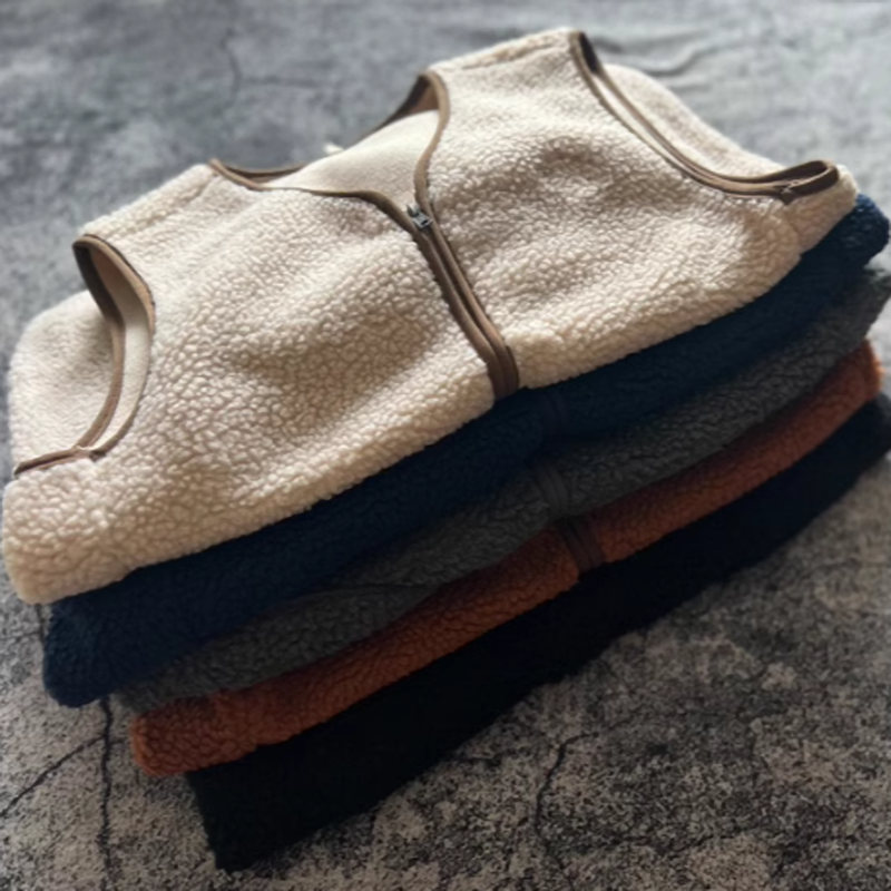 Unisex retro fleece vest V0525