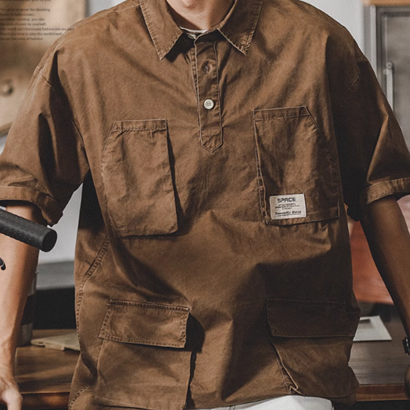 Multi-pocket hunting shirt V0048