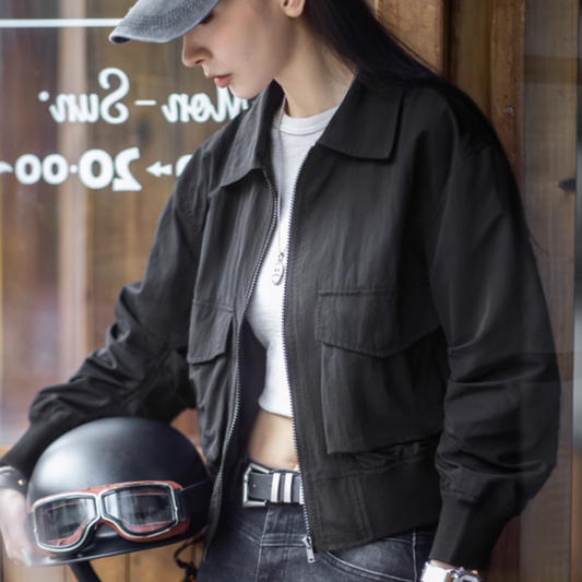 Retro Biker Aviator Jacket V0653