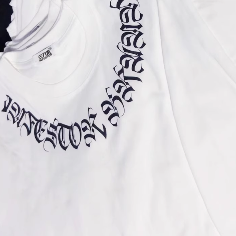 American logo print long T-shirt V0500