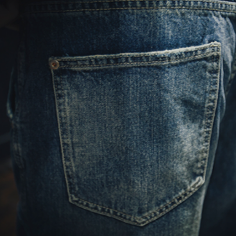 Retro Multi-Pocket Loose Jeans V0767