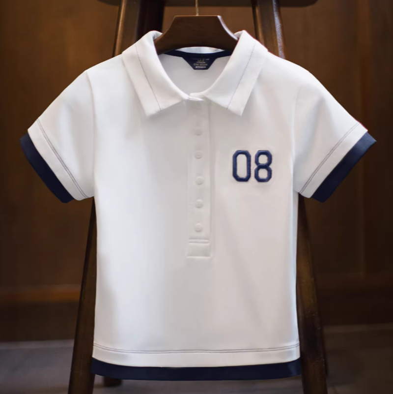 Colorblock Polo Tee V0659