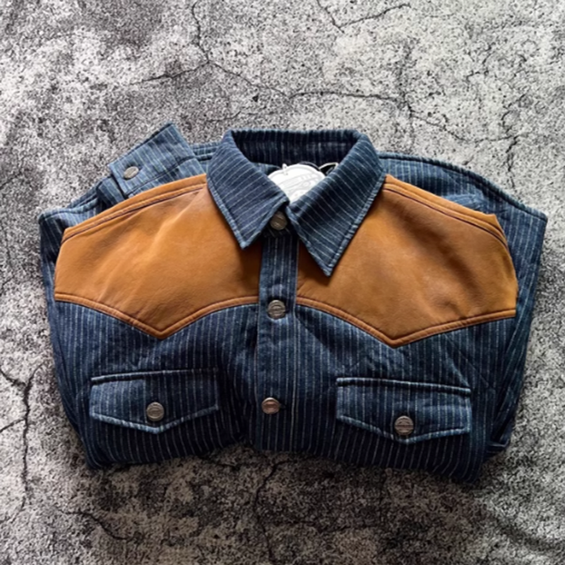 American Retro PU Shoulder Jacket V0527