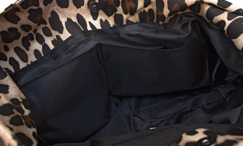 Large capacity leopard crossbody bag 0459