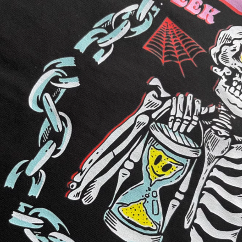 Front skull print T-shirt V0498
