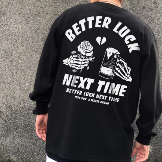 Back logo punk long T-shirt V0497