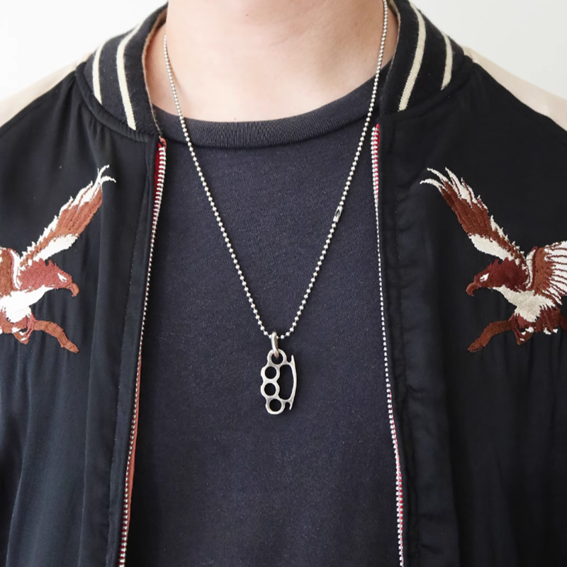 Finger Knuckle Ball Chain Necklace V0300