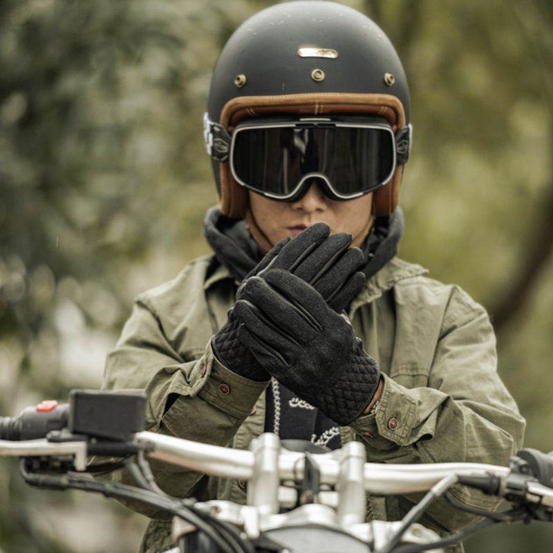 Vintage Touchscreen Motorcycle Gloves V0798