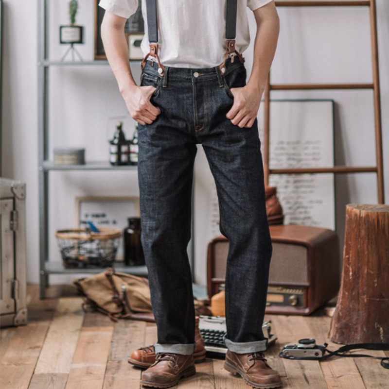 American Retro Denim Suspenders V0518