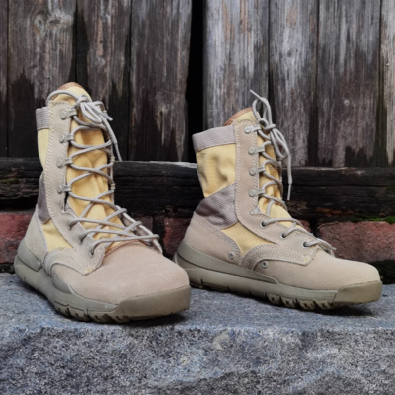 Lace-up high-cut desert boots V0435