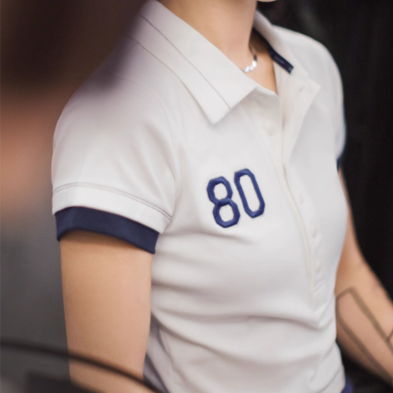 Colorblock Polo Tee V0659