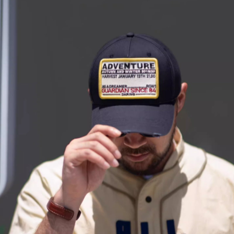 American retro distressed cap V0444