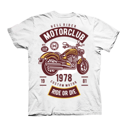 Skull Print Biker T-Shirt V0950