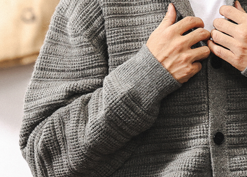 Heavyweight retro cardigan V0345