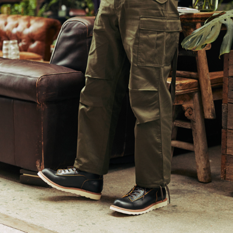 Retro Leather High-Top Boots V0805