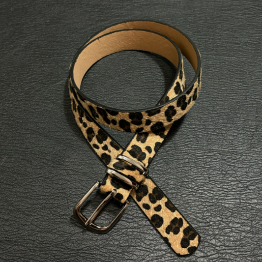 Vintage Leopard Pin Buckle Belt V0903