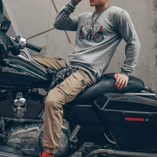 American Retro Washed Sweatshirt V0018