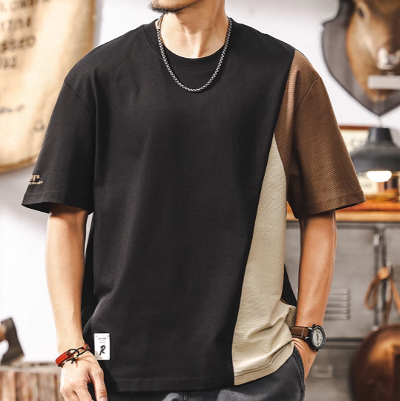 American Retro Patchwork Tee V0580