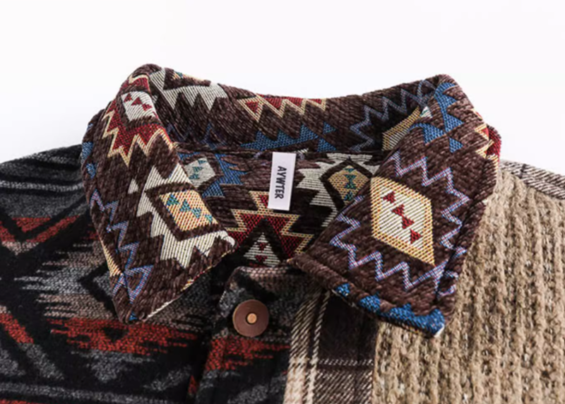 Unisex patchwork jacket V0342