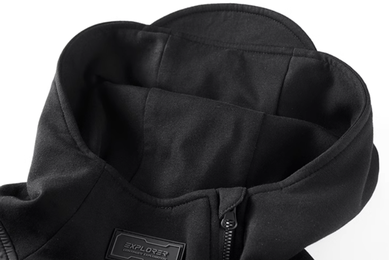 Faux layered hooded sweatshirt V0442