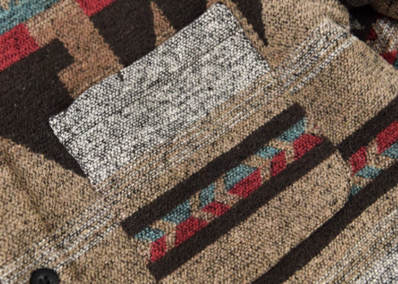 Heavyweight Ortega pattern shirt V0145