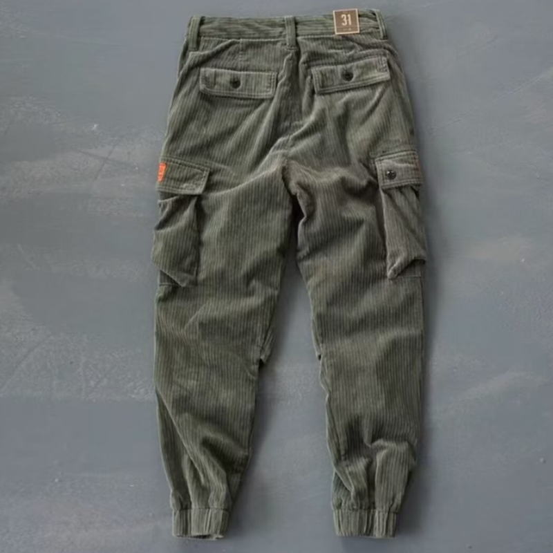 Corduroy Cargo Jogger Pants V0484