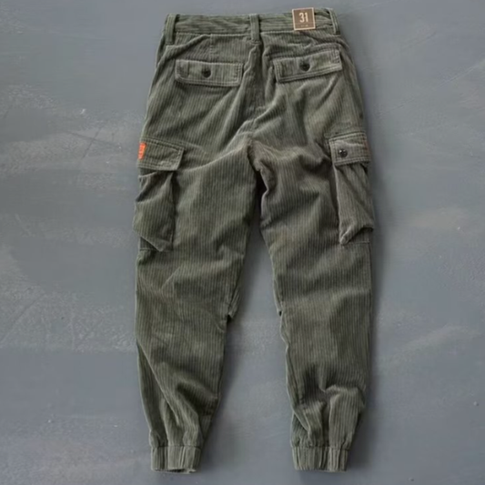 Corduroy Cargo Jogger Pants V0484