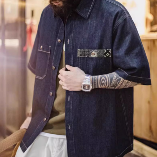 Vintage Denim Boro Shirt V0737
