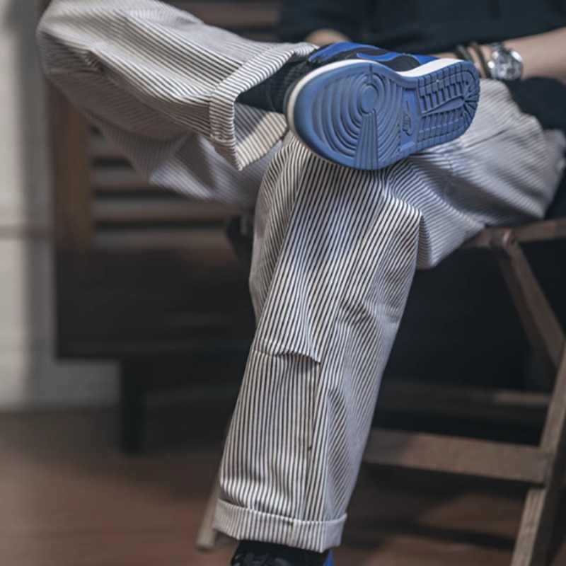 Casual Striped Work Pants V0418