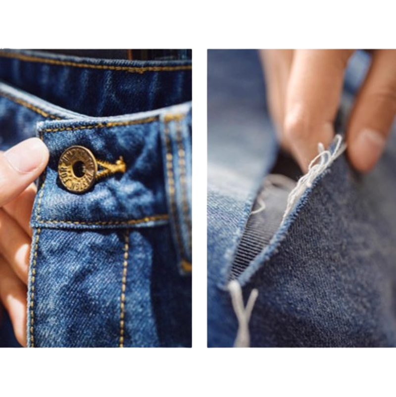 Retro Denim Drape Pants V0637