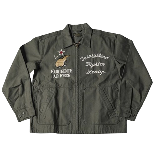 American retro embroidered vintage jacket V0490