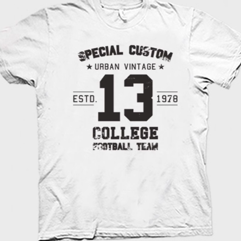 American retro print T-shirt V0013