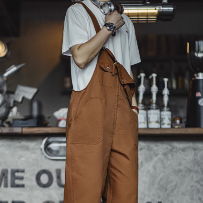 Navy Work Retro Overalls V0449