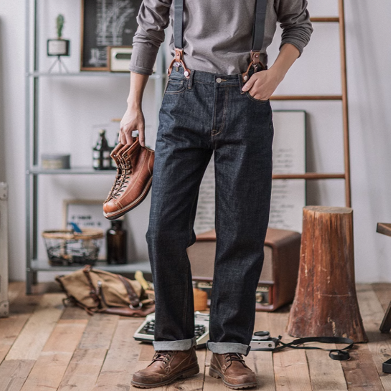 American Retro Denim Suspenders V0518