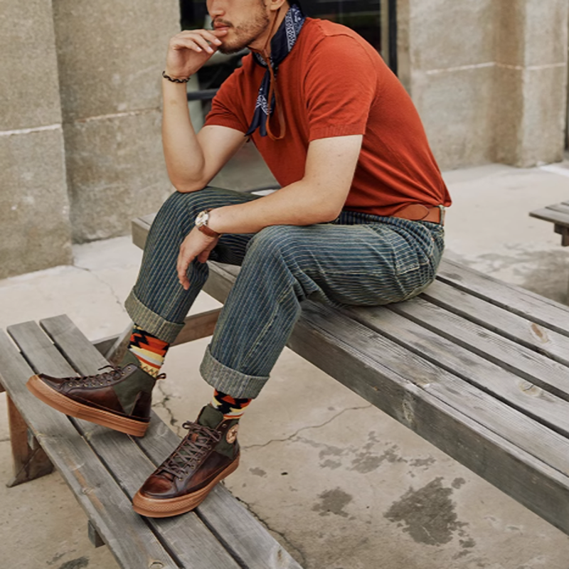 High cut vintage Sneakers V0119