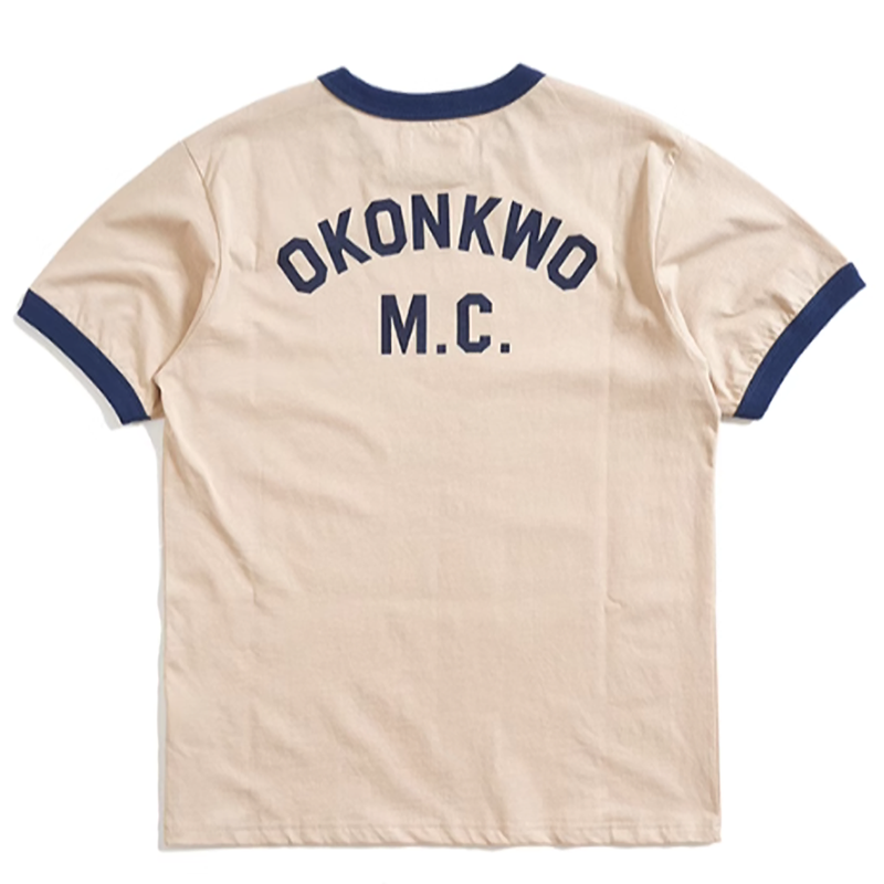 American retro bike logo T-shirt V0501