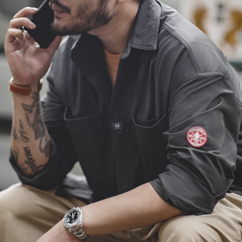 Big Pocket Vintage Shirt V0273