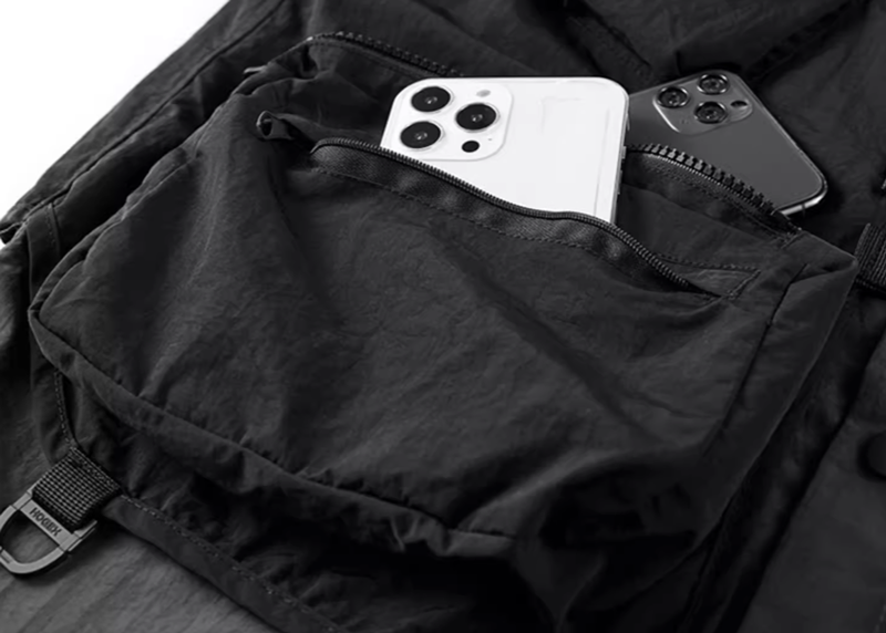 Fake Layered Multi-Pocket Shirt V0212