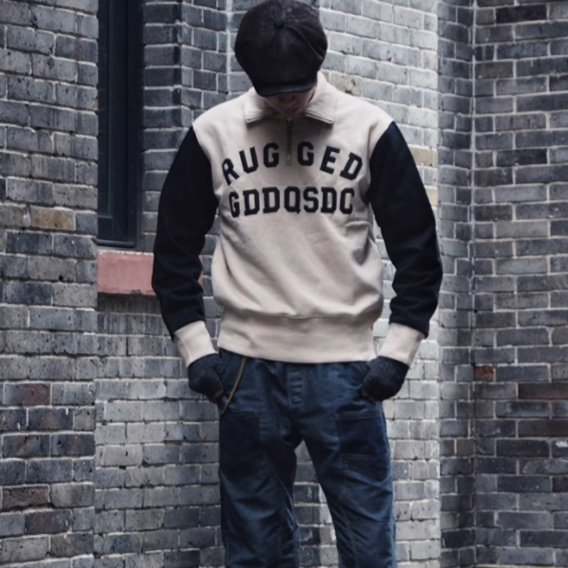 American zip-up logo sweatshirt V0285