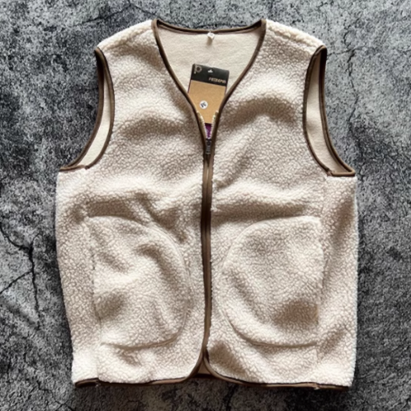 Unisex retro fleece vest V0525