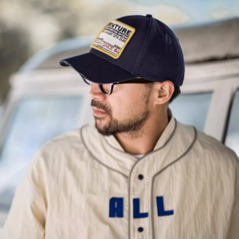American retro distressed cap V0444