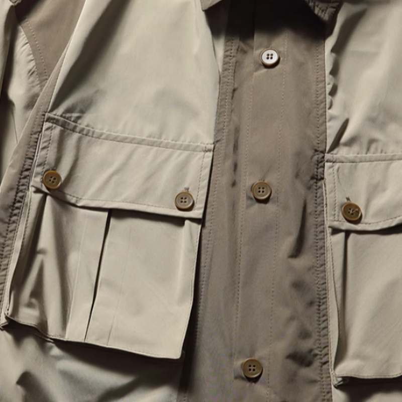 Retro Street Style Color-Blocked Work Shirt V0547