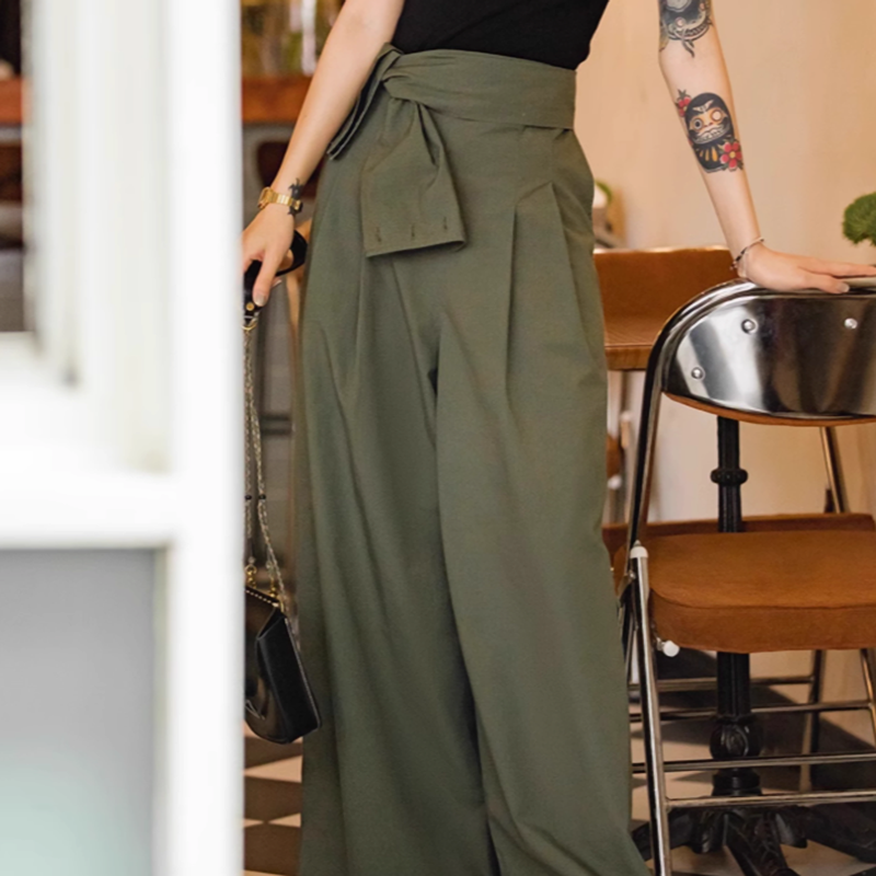 High-Waisted Wide Leg Pants V0639