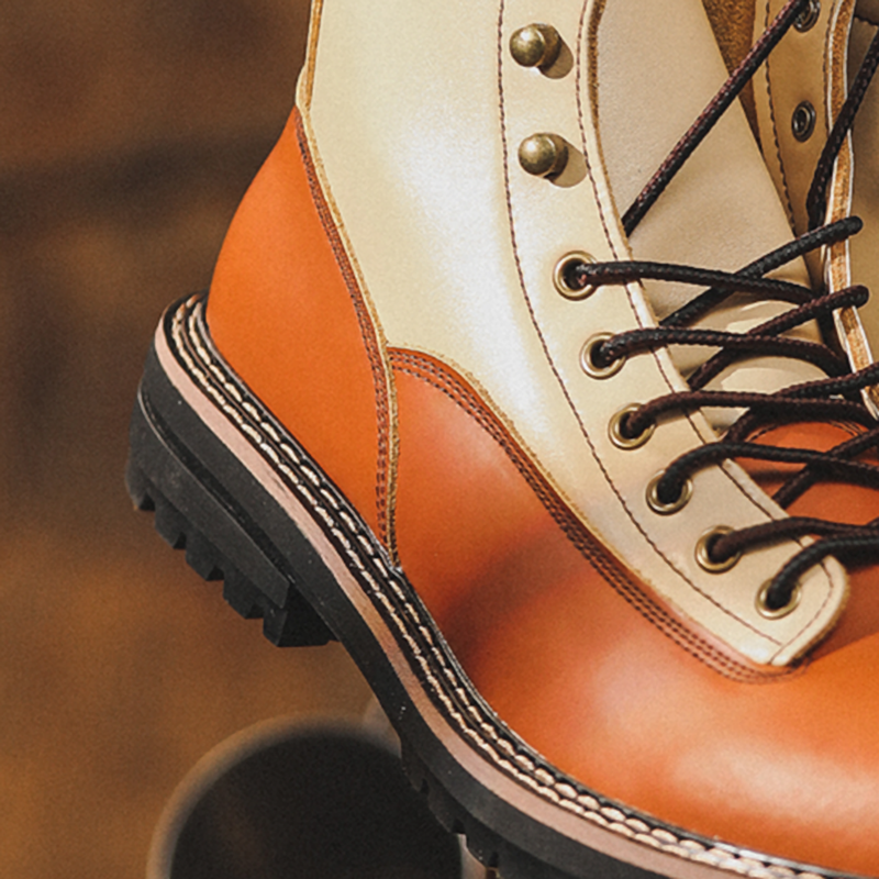 Retro Cowhide Work Boots V0795