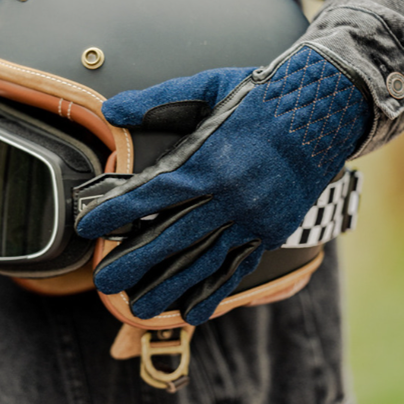 Vintage Touchscreen Motorcycle Gloves V0798