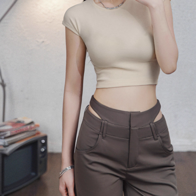 Chic Hollow-Waist Micro Pants V0645