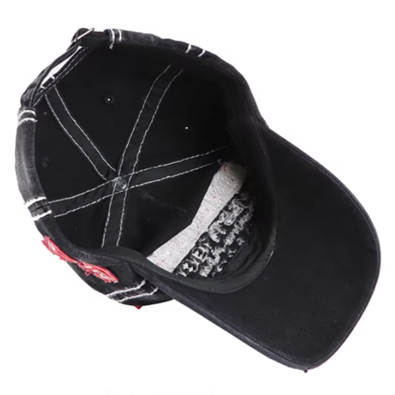 Washed retro baseball cap V0585