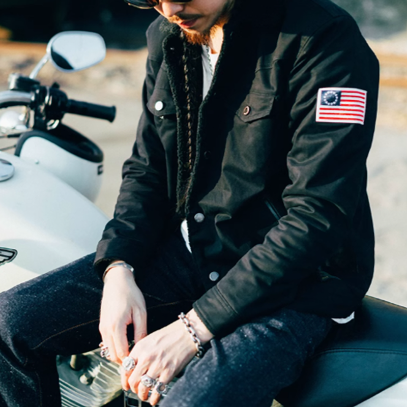 American Retro Lapel Boa Jacket V0312